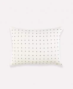 Anchal Cross Stitch Small Throw Pillow - Bone