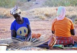 Swahili African Modern Home Goods Angel Wings Moses Bassinet Basket - Indigo