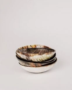 August Sage Ankole Horn Bowl -Dark Kitchen + Dining