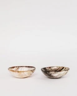 August Sage Ankole Horn Bowl -Dark Kitchen + Dining