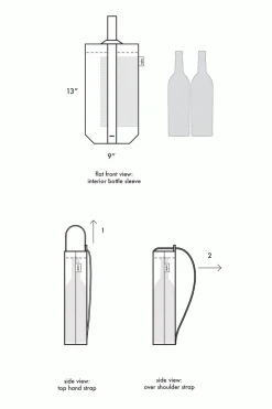 Aplat Vin Zero Waste Two Bottle Wine Tote - Stone Best Sellers 15 Aplat Vin Zero Waste Two Bottle Wine Tote - Stone Best Sellers