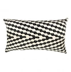 Archive New York Home Goods Almolonga Zig Zag Lumbar Pillow - Black