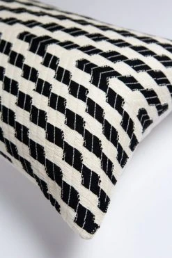 Archive New York Home Goods Almolonga Zig Zag Lumbar Pillow - Black 7 Archive New York Home Goods Almolonga Zig Zag Lumbar Pillow - Black