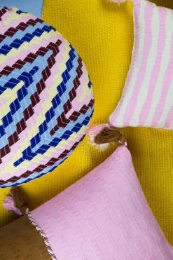 Archive New York Home Goods Antigua Lumbar Pillow - Baby Pink Colorblock