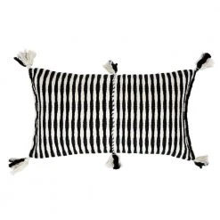 Archive New York Antigua Lumbar Pillow - Black + White