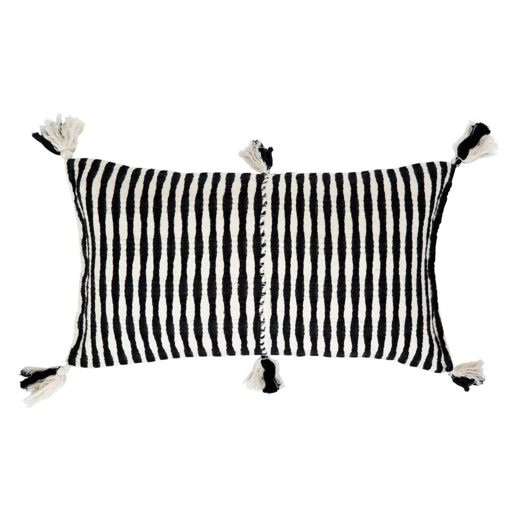Archive New York Antigua Lumbar Pillow - Black + White 3 Archive New York Antigua Lumbar Pillow - Black + White