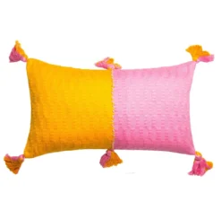 Archive New York Antigua Lumbar Pillow - Bubblegum + Orange Handcrafted