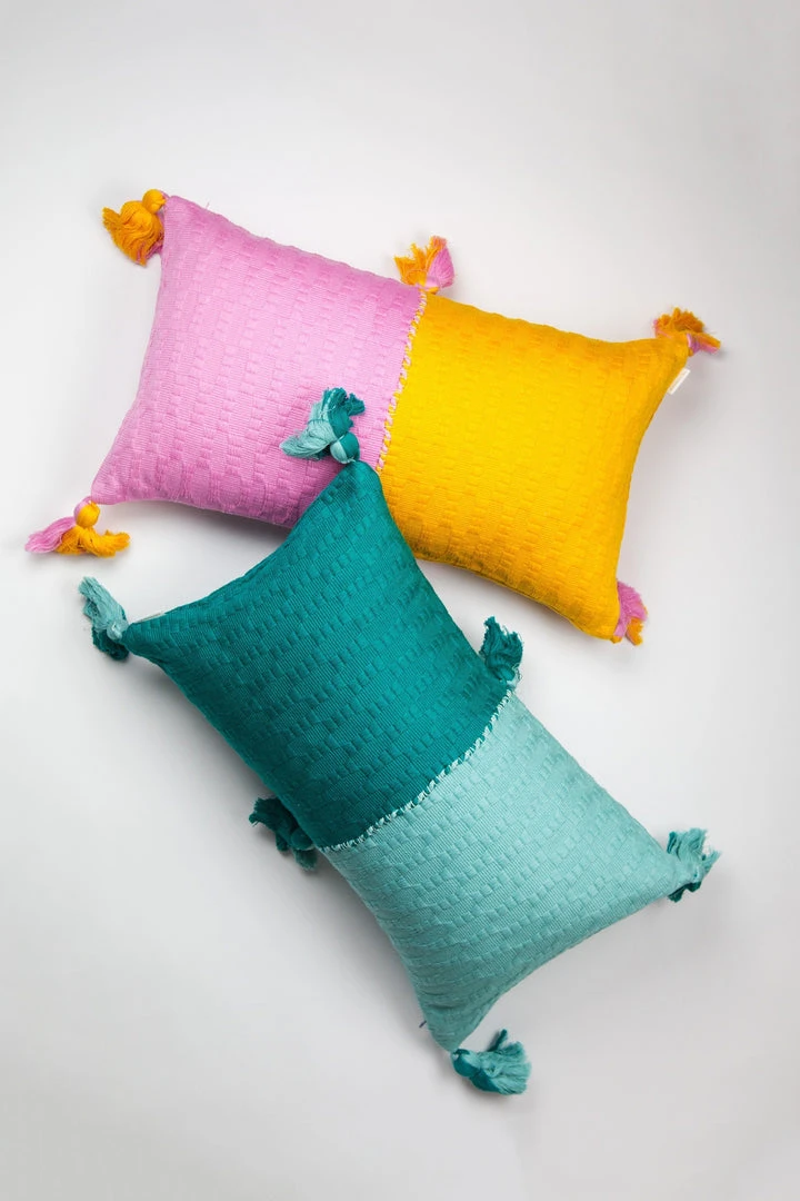 Archive New York Antigua Lumbar Pillow - Bubblegum + Orange Handcrafted 5 Archive New York Antigua Lumbar Pillow - Bubblegum + Orange Handcrafted