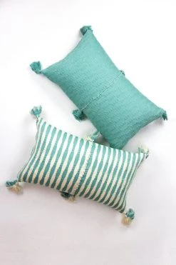 Archive New York Home Goods Antigua Lumbar Pillow - Faded Aqua