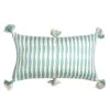 Archive New York Antigua Lumbar Pillow - Faded Aqua Striped