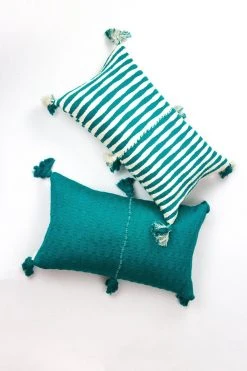 Archive New York Antigua Lumbar Pillow - Jade Striped