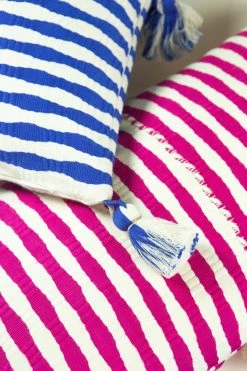 Archive New York Antigua Lumbar Pillow - Blue Stripe