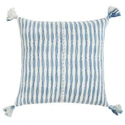 Archive New York Antigua Throw Pillow- Faded Indigo Striped Home Goods
