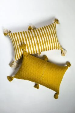 Archive New York Home Goods Antigua Lumbar Pillow - Ochre Striped