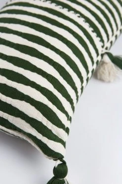 Archive New York Antigua Lumbar Pillow - Olive Striped Home Goods