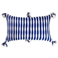 Archive New York Antigua Lumbar Pillow - Royal Blue Striped