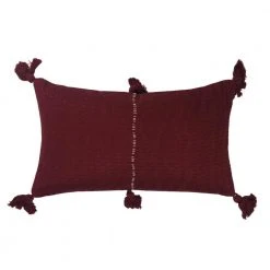 Archive New York Antigua Lumbar Pillow - Burgundy