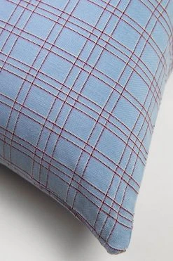 Archive New York Chiapas Plaid Throw Pillow - Light Blue Home Goods