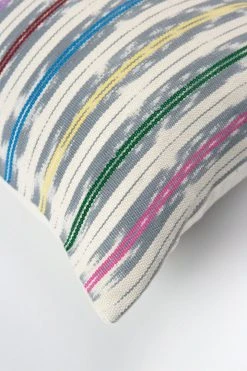 Archive New York Manuela Jaspé Gray Rainbow Throw Pillow Home Goods