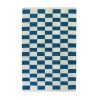 Archive New York Zapotec Checkered Wool Rug - Blue + Ivory 2 Archive New York Zapotec Checkered Wool Rug - Blue + Ivory