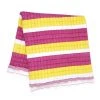Archive New York Quilted Suzani Throw Blanket - Yellow + Pink Stripe