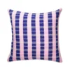 Archive New York Santiago Grid Throw Pillow - Royal + Baby Pink