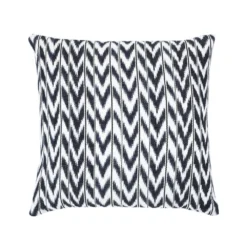 Archive New York Toto Ikat Throw Pillow - Black + White Handcrafted