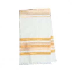 Archive New York Home Goods White + Orange Kitchen Towel