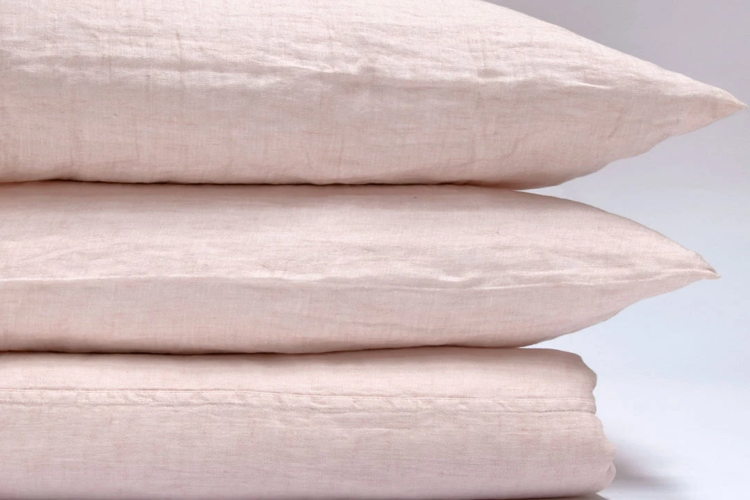Area Home Camille Linen Duvet Cover - Pink Home Goods 3 Area Home Camille Linen Duvet Cover - Pink Home Goods