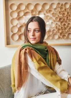 Studio Variously Aria Topaz Cashmere Scarf Handcrafted 16 Studio Variously Aria Topaz Cashmere Scarf Handcrafted