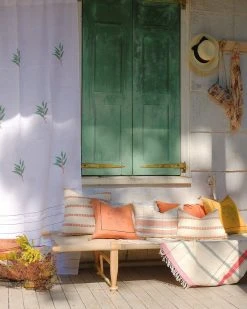 Soil To Studio Home Goods Asima Throw Pillow Cover - Orange + Cream