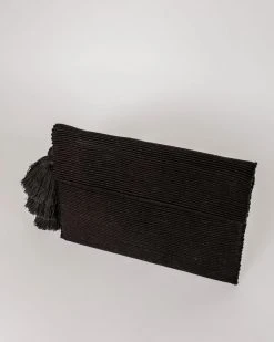 August Sage Ande Tassel Clutch - Classic Black