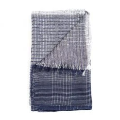 Studio Variously Auro Linen Scarf - Navy Accessories 13 Studio Variously Auro Linen Scarf - Navy Accessories