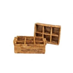 Azizi Life Home Goods Banana Leaf Divided Serving Tray 10 Azizi Life Home Goods Banana Leaf Divided Serving Tray