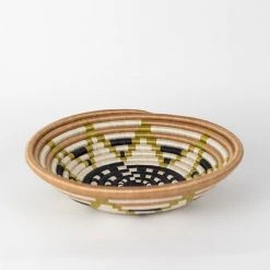 Azizi Life Boutique Vestine Green Woven Bowl