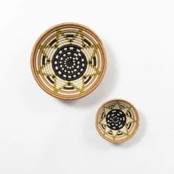 Azizi Life Boutique Vestine Green Woven Bowl