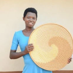 Azizi Life Boutique Vestine Green Woven Bowl