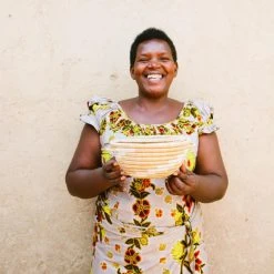 Azizi Life Woven Pot Basket With Lid Home Goods