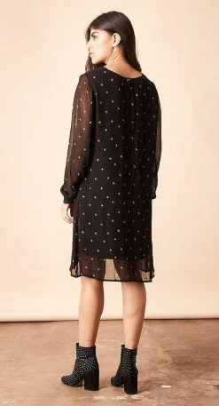 Symbology Baby Cacti Shift Dress - Black + Cream Clothing