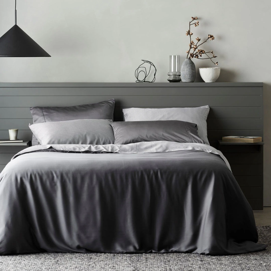 Ettitude Bamboo Sateen Duvet Cover - Slate 3 Ettitude Bamboo Sateen Duvet Cover - Slate