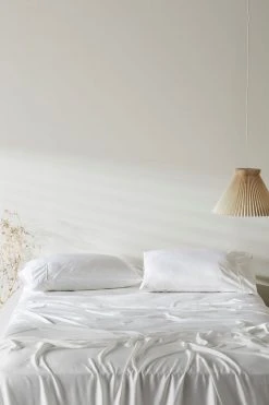 Ettitude Best Sellers Bamboo Sateen Fitted Sheet - Cloud