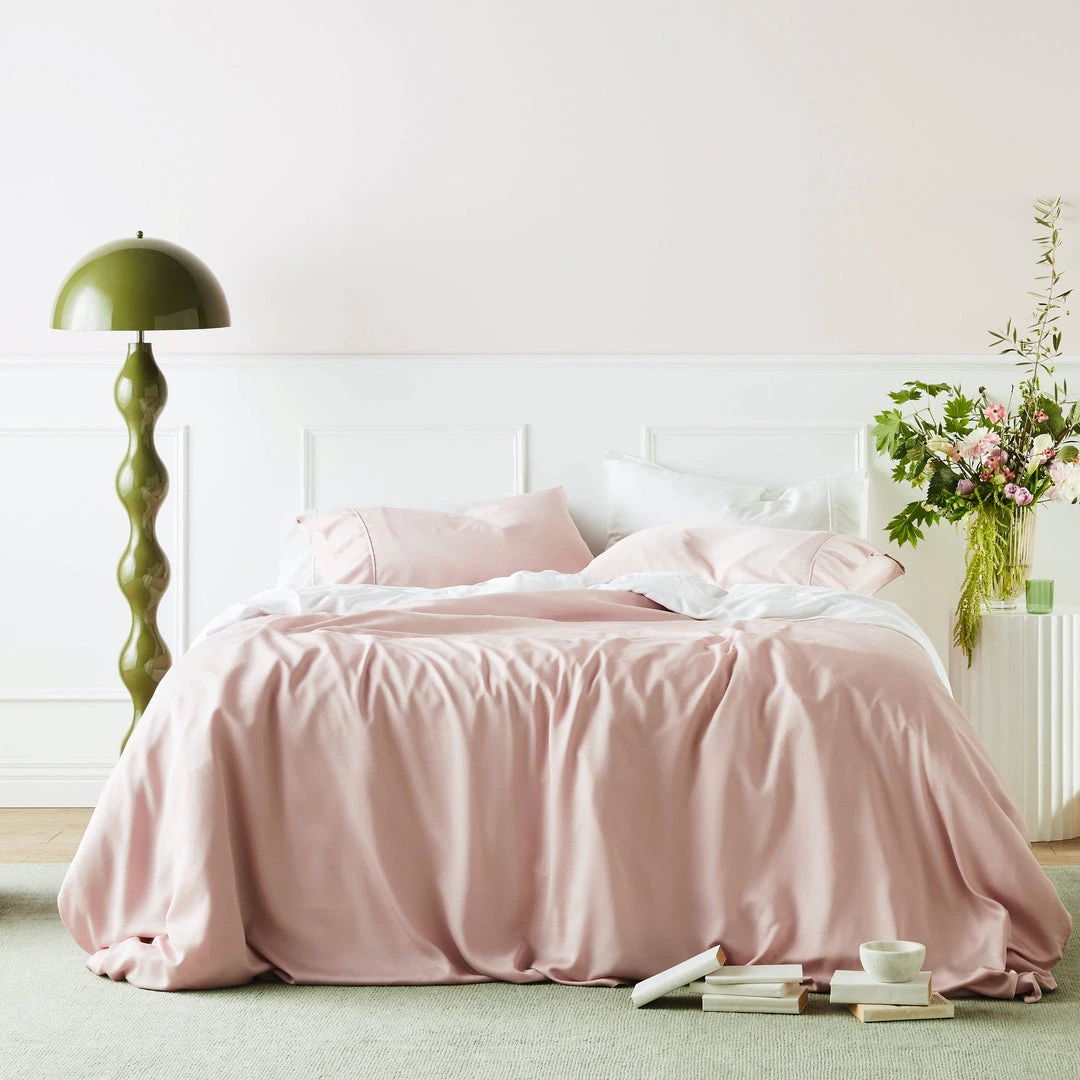 Ettitude Bamboo Sateen Duvet Cover - Rose Sustainable Materials 3 Ettitude Bamboo Sateen Duvet Cover - Rose Sustainable Materials
