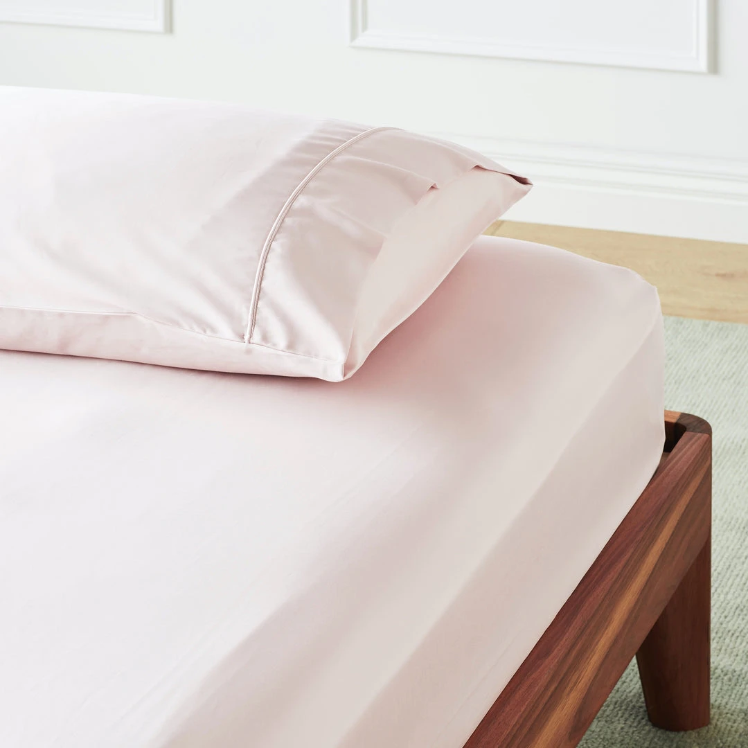Ettitude Bamboo Sateen Fitted Sheet - Rose Sustainable Materials 3 Ettitude Bamboo Sateen Fitted Sheet - Rose Sustainable Materials