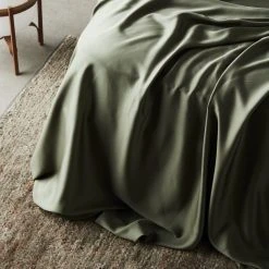 Ettitude Bamboo Sateen Flat Sheet - Moss