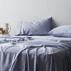Ettitude Bamboo Sateen Pillowcase Set - Sky