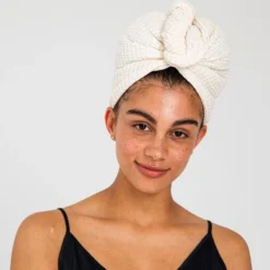 Ettitude Bamboo Waffle Hair Towel - Natural