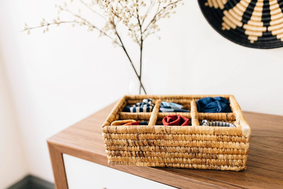 Azizi Life Home Goods Banana Leaf Divided Serving Tray 5 Azizi Life Home Goods Banana Leaf Divided Serving Tray