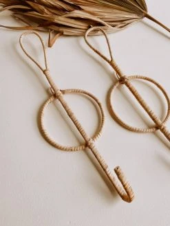 Village Thrive Banyak Rattan Wall Hook Set Home Goods