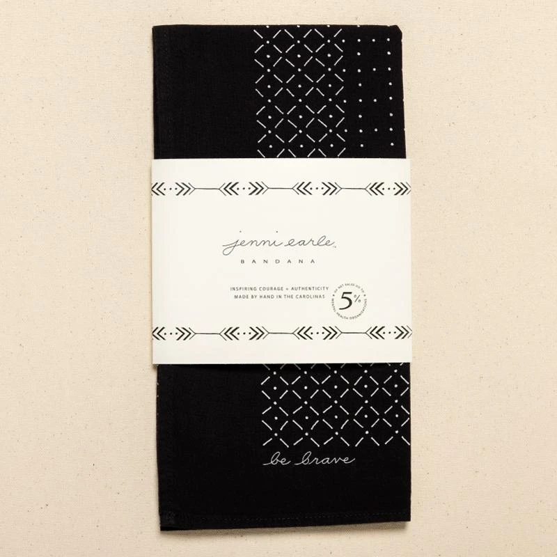 Jenni Earle Be Brave Bandana - Black Best Sellers 7 Jenni Earle Be Brave Bandana - Black Best Sellers