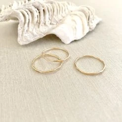 Sara Patino Jewelry Best Sellers Be Light Recycled Gold Stacking Rings - Set